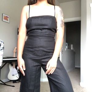 Reformation Linen Strappy Back Jumpsuit